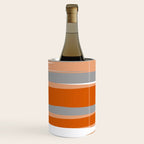 Stripes Abstract, Orange and Grey Wine Chiller Gallery Image 2