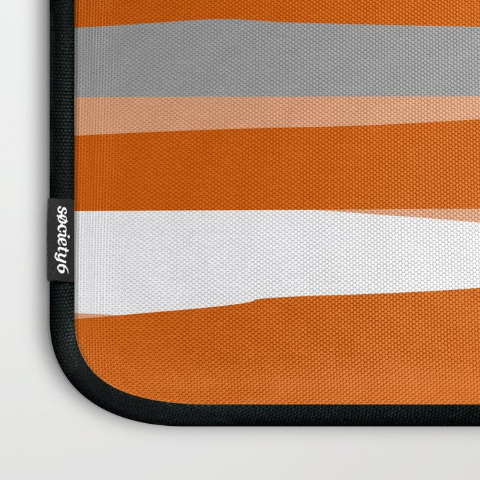 Stripes Abstract, Orange and Grey Laptop Sleeve Gallery Image 3