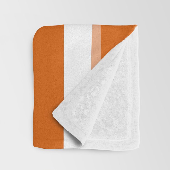 Stripes Abstract, Orange and Grey Throw Blanket Gallery Image 3