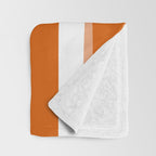 Stripes Abstract, Orange and Grey Throw Blanket Gallery Image 3