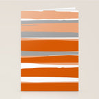 Stripes Abstract, Orange and Grey Stationery Card Gallery Image 2