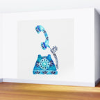Vintage Rotary Phone - Blue Raspberry Wall Mural Gallery Image 2