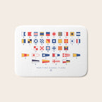 Maritime Nautical Signal Flags Chart - White Bath Mat Gallery Image 1