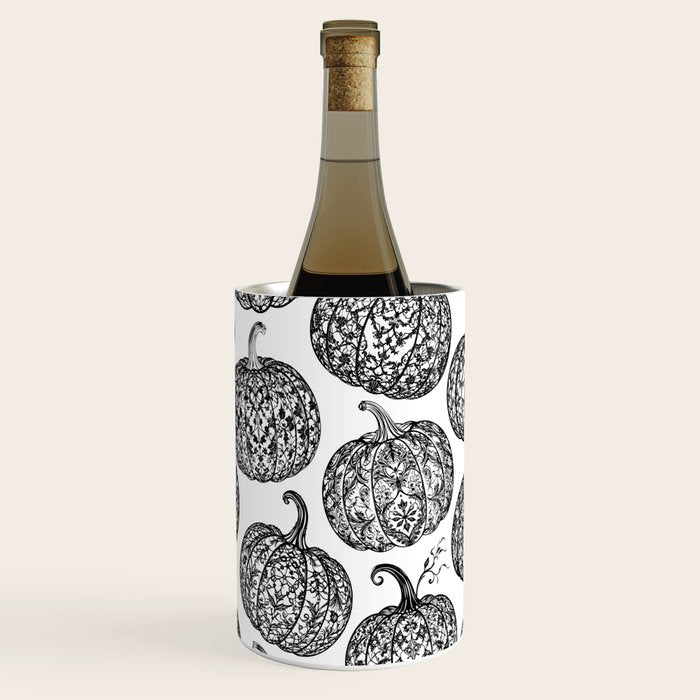 Lace Pumpkin Halloween Pattern Needle Bobbin Crochet Thread Wine Chiller Gallery Image 1