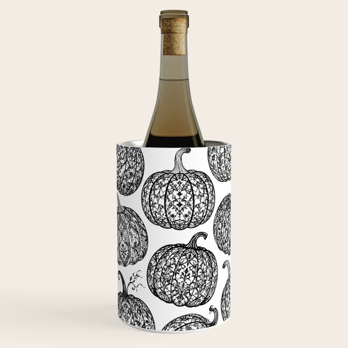 Lace Pumpkin Halloween Pattern Needle Bobbin Crochet Thread Wine Chiller Gallery Image 3