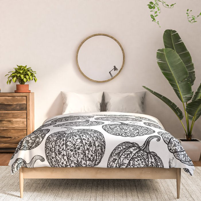 Lace Pumpkin Halloween Pattern Needle Bobbin Crochet Thread Comforter Gallery Image 3