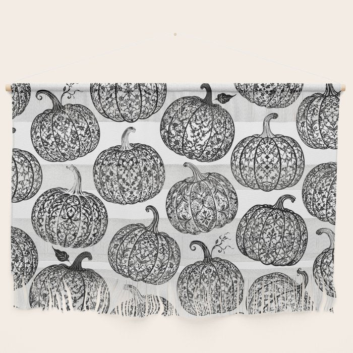Lace Pumpkin Halloween Pattern Needle Bobbin Crochet Thread Wall Hanging Gallery Image 1
