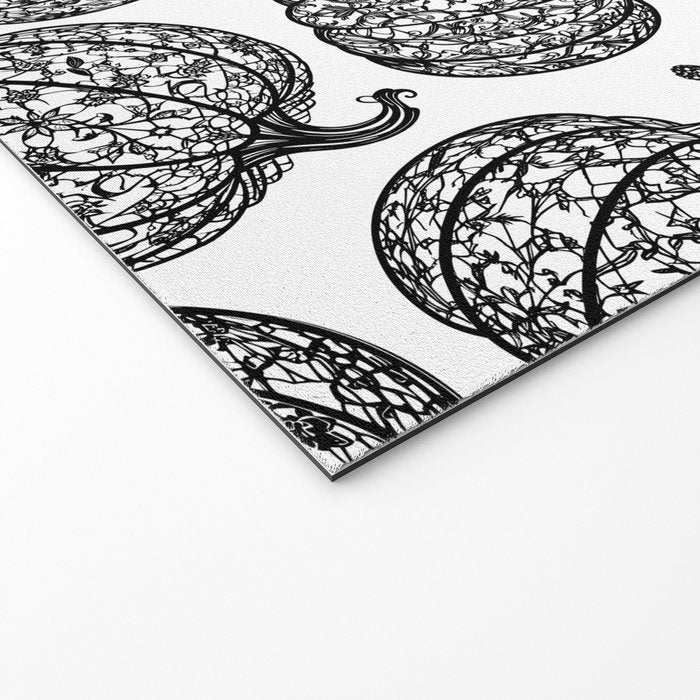 Lace Pumpkin Halloween Pattern Needle Bobbin Crochet Thread Welcome Mat Gallery Image 2