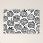 Lace Pumpkin Halloween Pattern Needle Bobbin Crochet Thread Welcome Mat Gallery Image 1