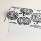 Lace Pumpkin Halloween Pattern Needle Bobbin Crochet Thread Wrapping Paper Gallery Image 2