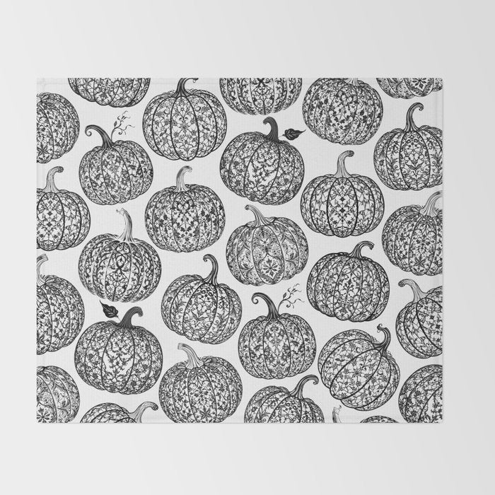 Lace Pumpkin Halloween Pattern Needle Bobbin Crochet Thread Throw Blanket Gallery Image 2