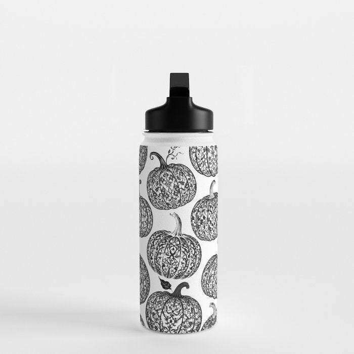 Lace Pumpkin Halloween Pattern Needle Bobbin Crochet Thread Water Bottle Gallery Image 3