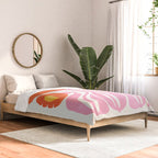Coral Cosmos: Les Fleurs | Flower Market 05 | Spring Summer 23 Comforter Gallery Image 2