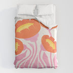 Coral Cosmos: Les Fleurs | Flower Market 05 | Spring Summer 23 Duvet Cover Gallery Image 6