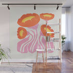 Coral Cosmos: Les Fleurs | Flower Market 05 | Spring Summer 23 Wall Mural Gallery Image 1