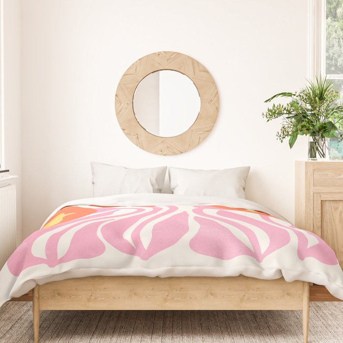 Coral Cosmos: Les Fleurs | Flower Market 05 | Spring Summer 23 Duvet Cover Gallery Image 3