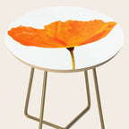 One And Only - Orange Poppy White Background #decor #society6 #buyart Side Table Gallery Image 2
