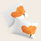 One And Only - Orange Poppy White Background #decor #society6 #buyart Pillow Sham Gallery Image 3