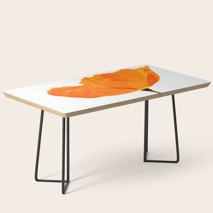 One And Only - Orange Poppy White Background #decor #society6 #buyart Coffee Table Gallery Image 1
