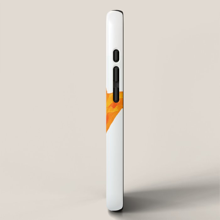 One And Only - Orange Poppy White Background #decor #society6 #buyart iPhone Case Gallery Image 2