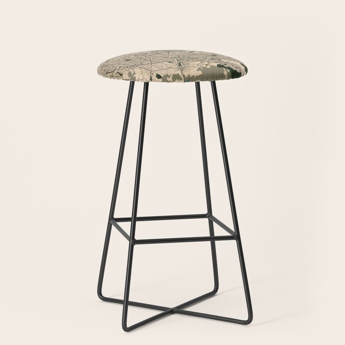 San Jose City Map of California, USA - Vintage Stool Gallery Image 1