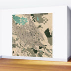 San Jose City Map of California, USA - Vintage Wall Mural Gallery Image 2
