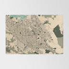 San Jose City Map of California, USA - Vintage Rug Gallery Image 2