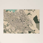 San Jose City Map of California, USA - Vintage Welcome Mat Gallery Image 1