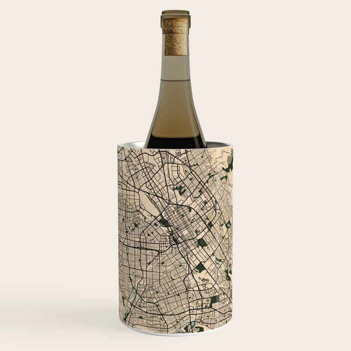 San Jose City Map of California, USA - Vintage Wine Chiller Gallery Image 1