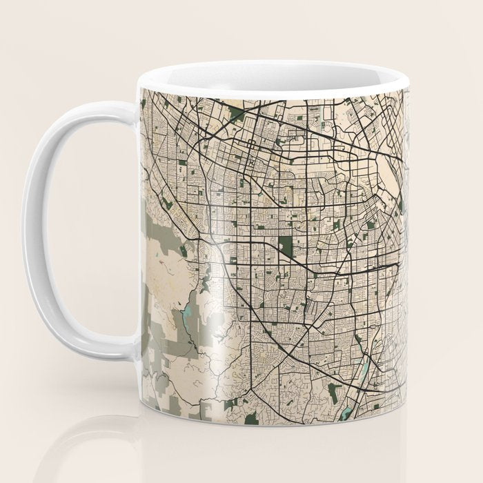San Jose City Map of California, USA - Vintage Coffee Mug Gallery Image 3