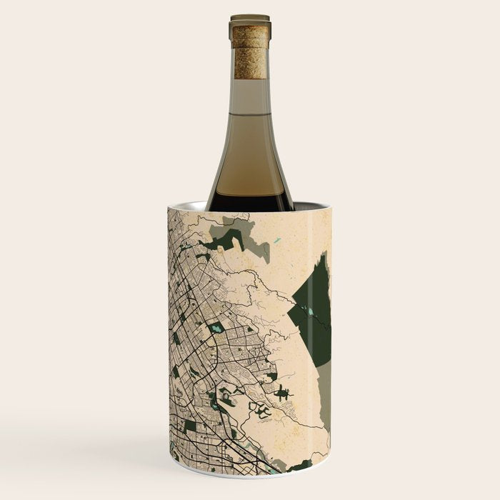 San Jose City Map of California, USA - Vintage Wine Chiller Gallery Image 3