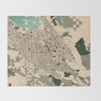 San Jose City Map of California, USA - Vintage Throw Blanket Gallery Image 2