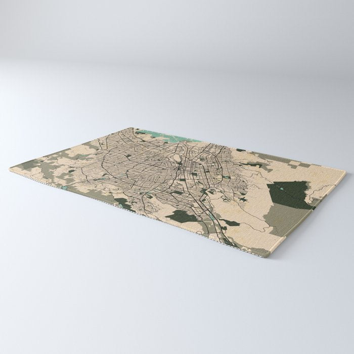 San Jose City Map of California, USA - Vintage Rug Gallery Image 3