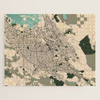 San Jose City Map of California, USA - Vintage Jigsaw Puzzle Gallery Image 1