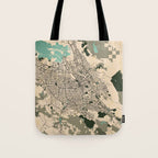 San Jose City Map of California, USA - Vintage Tote Bag Gallery Image 1