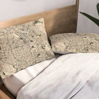San Jose City Map of California, USA - Vintage Pillow Sham Gallery Image 2