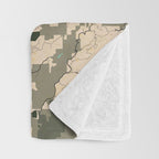 San Jose City Map of California, USA - Vintage Throw Blanket Gallery Image 3