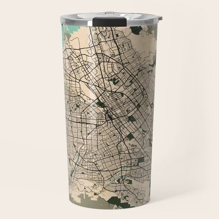 San Jose City Map of California, USA - Vintage Travel Mug Gallery Image 1