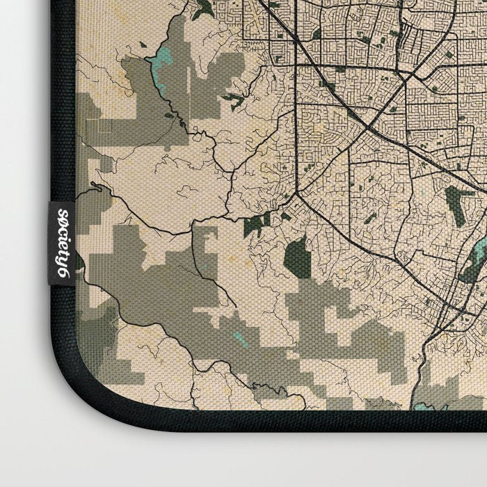 San Jose City Map of California, USA - Vintage Laptop Sleeve Gallery Image 3