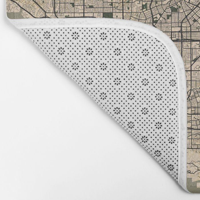 San Jose City Map of California, USA - Vintage Bath Mat Gallery Image 2