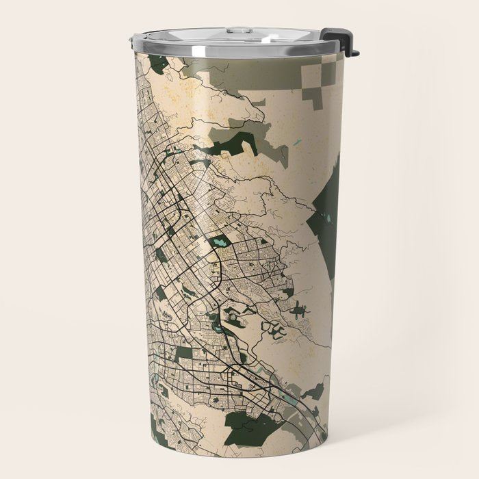 San Jose City Map of California, USA - Vintage Travel Mug Gallery Image 2