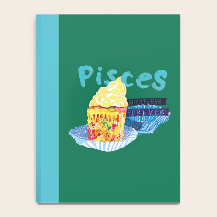 Pisces Chill Vibes in Chive Green | Zodiac Series  Notebook Gallery Image 4