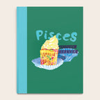 Pisces Chill Vibes in Chive Green | Zodiac Series  Notebook Gallery Image 4