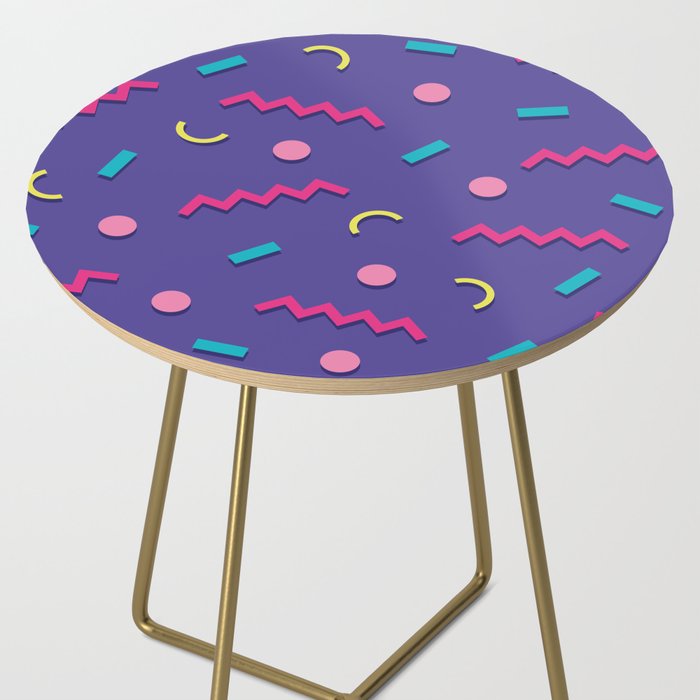 Memphis Pattern 20 - Miami Vice / 80s Retro Side Table Gallery Image 2