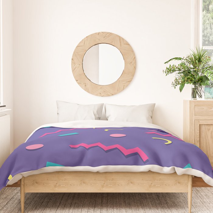 Memphis Pattern 20 - Miami Vice / 80s Retro Duvet Cover Gallery Image 3