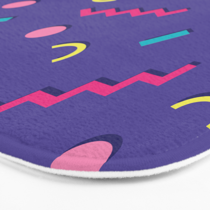 Memphis Pattern 20 - Miami Vice / 80s Retro Bath Mat Gallery Image 3