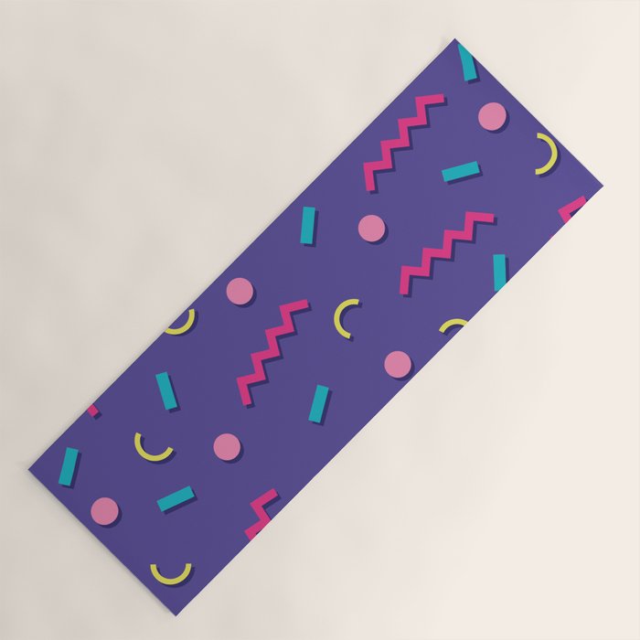 Memphis Pattern 20 - Miami Vice / 80s Retro Yoga Mat Gallery Image 1