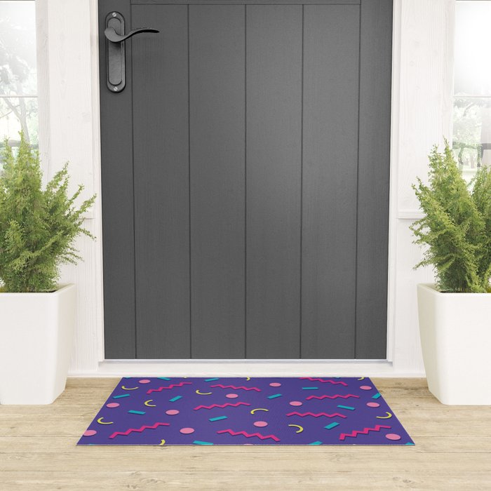 Memphis Pattern 20 - Miami Vice / 80s Retro Welcome Mat Gallery Image 3