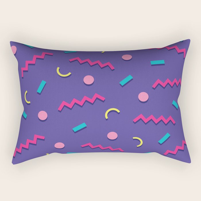 Memphis Pattern 20 - Miami Vice / 80s Retro Rectangular Pillow Gallery Image 1