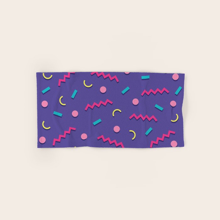 Memphis Pattern 20 - Miami Vice / 80s Retro Bath Towel Gallery Image 1